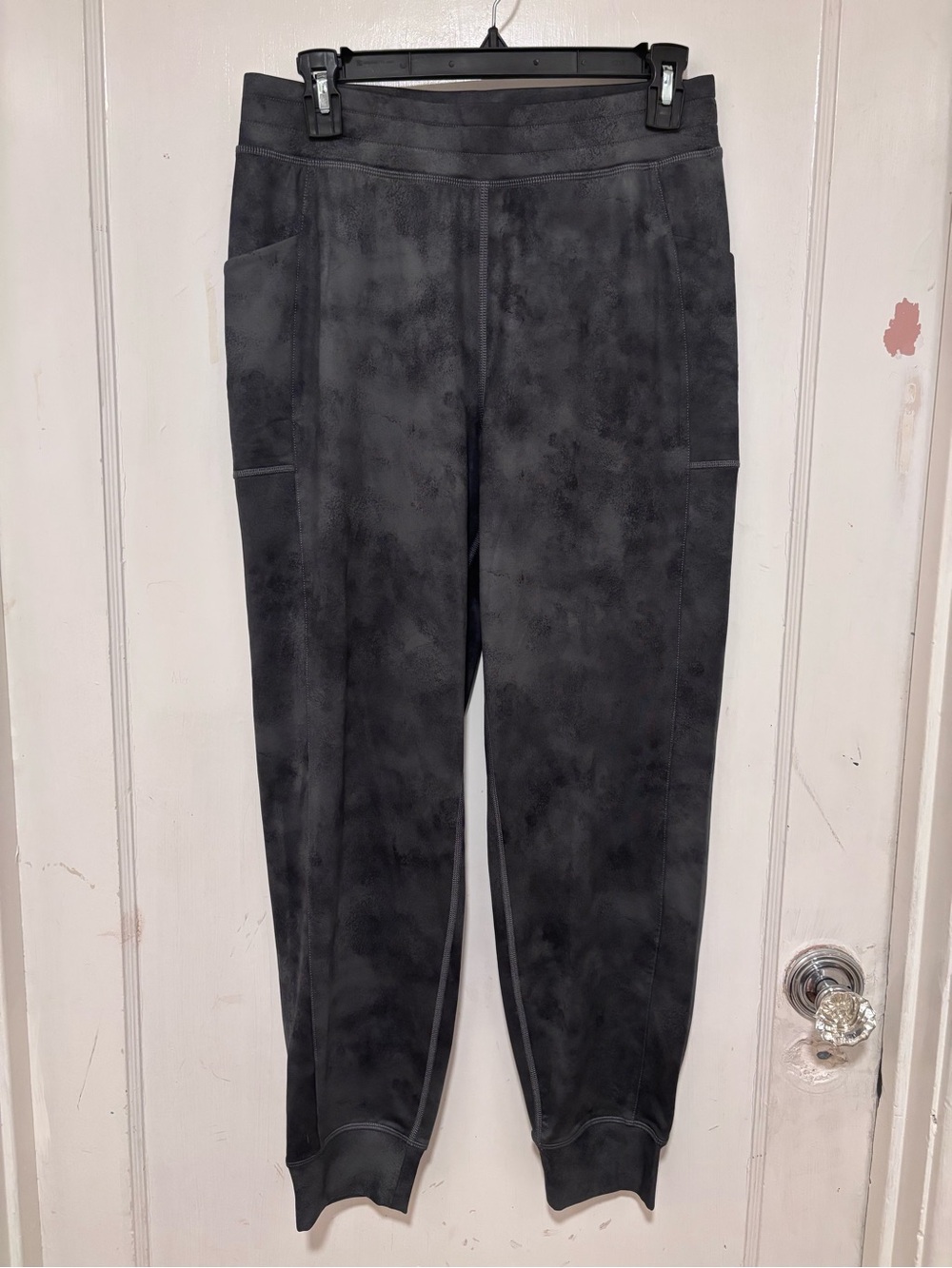 Fabletics Charcoal Gray Suede-Texture Joggers